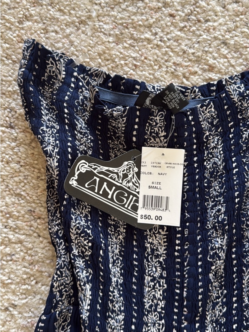 Dry Goods Navy Striped romper - Women's Wide Leg - Picture 3 of 3